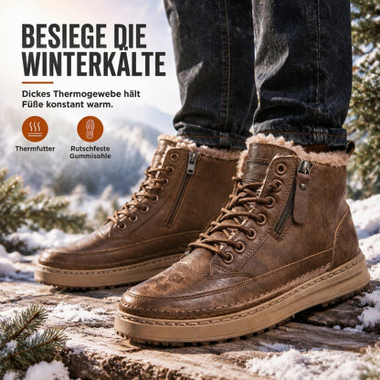 🥾❄️ Herren High-Top Schneestiefel – Verdickt, warme dicke Sohle