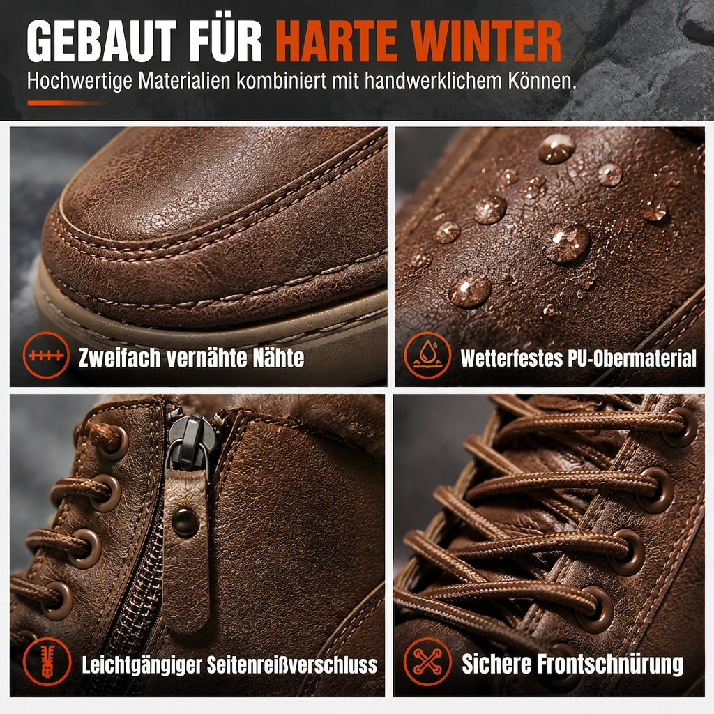 🥾❄️ Herren High-Top Schneestiefel – Verdickt, warme dicke Sohle