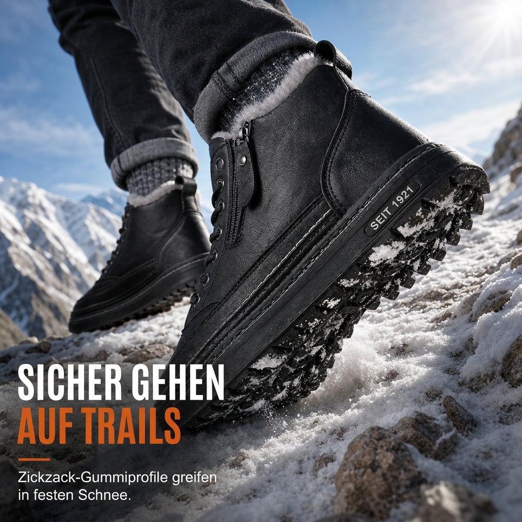 🥾❄️ Herren High-Top Schneestiefel – Verdickt, warme dicke Sohle
