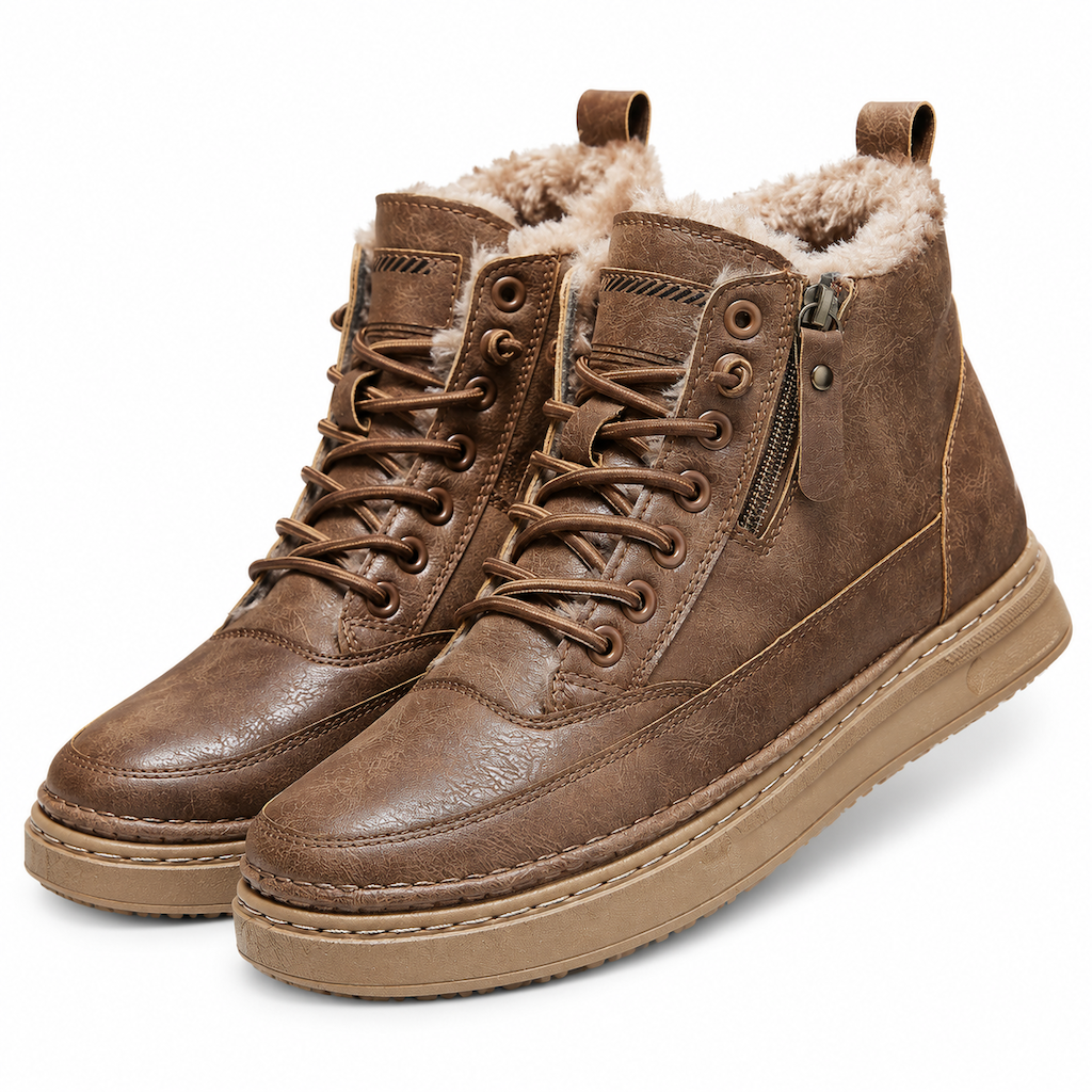 🥾❄️ Herren High-Top Schneestiefel – Verdickt, warme dicke Sohle