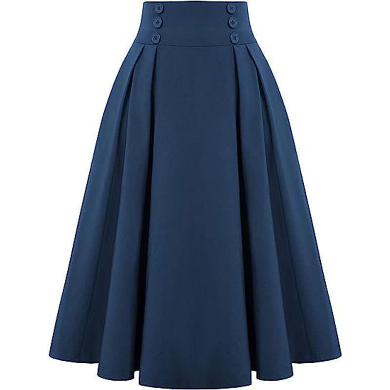⭐👗Beliebt | Elegante Falten, Alltag & Date – Damen Midirock mit hoher Taille und Faltenwurf