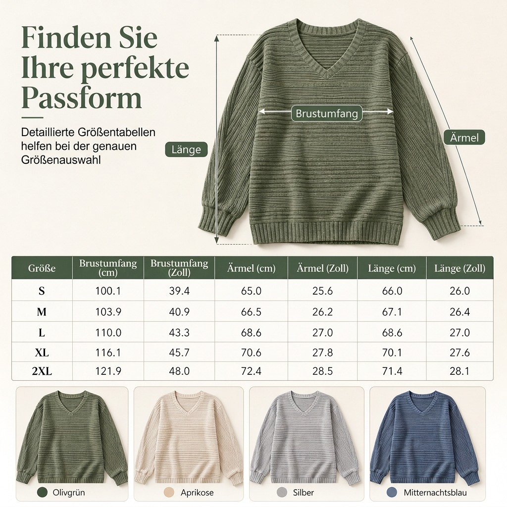 Freizeit-Langarmshirt mit V-Ausschnitt für Damen
