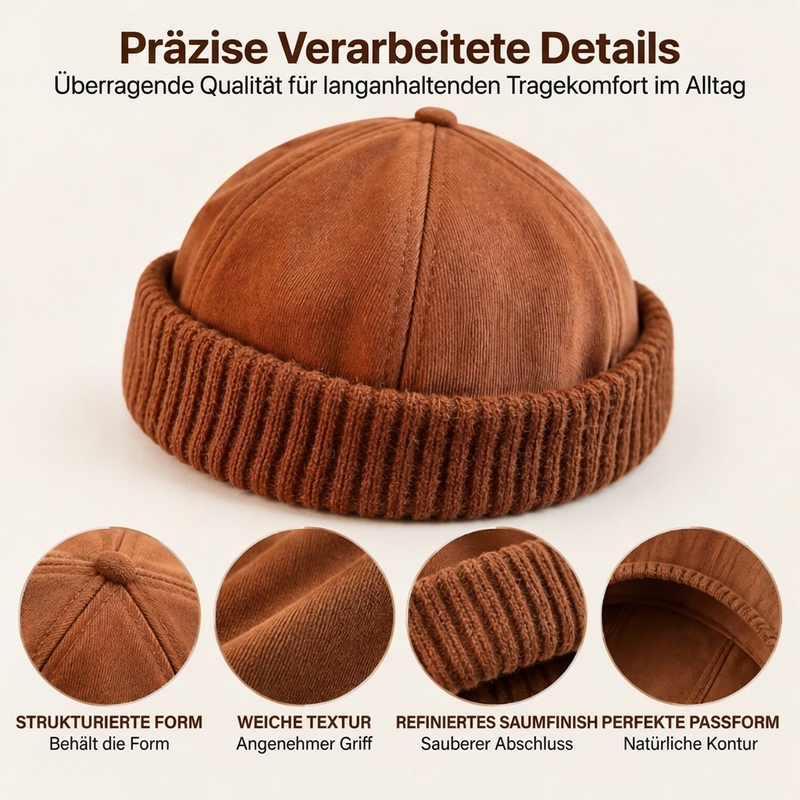 Unisex Warme Strick Mütze ohne Schirm