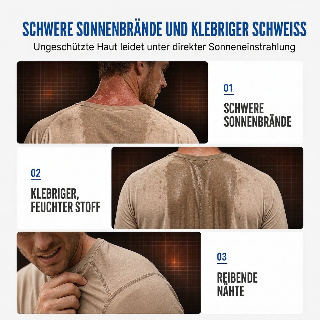 Herren Schnell Trocknend Rundhals Langarmshirt