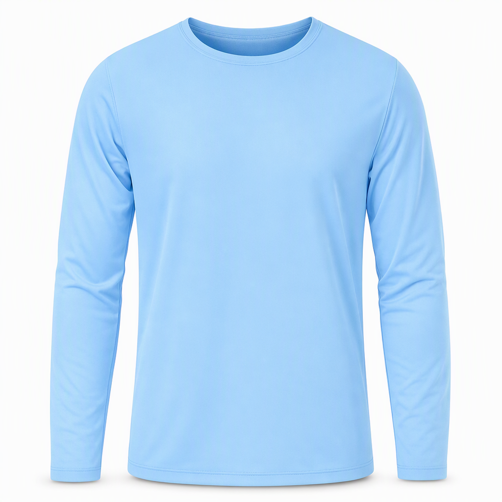Herren Schnell Trocknend Rundhals Langarmshirt