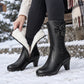 🌊🌊 Warme Damen-Stiefel mit Plüschfutter und Wadenlänge