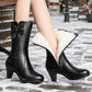 🌊🌊 Warme Damen-Stiefel mit Plüschfutter und Wadenlänge