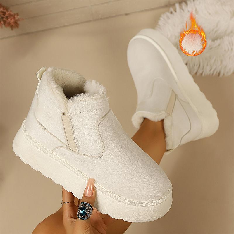 Warme Schlupf-Plateau-Winterschneeschuhe für Damen