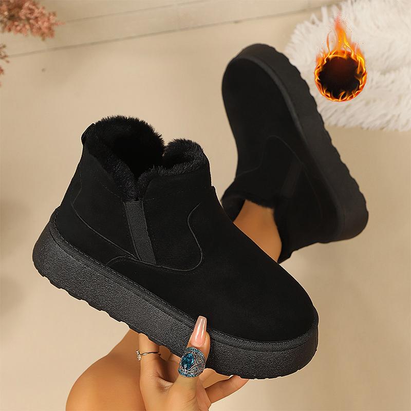 Warme Schlupf-Plateau-Winterschneeschuhe für Damen