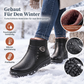 Damen Winterstiefel aus PU-Leder mit Plüschfutter
