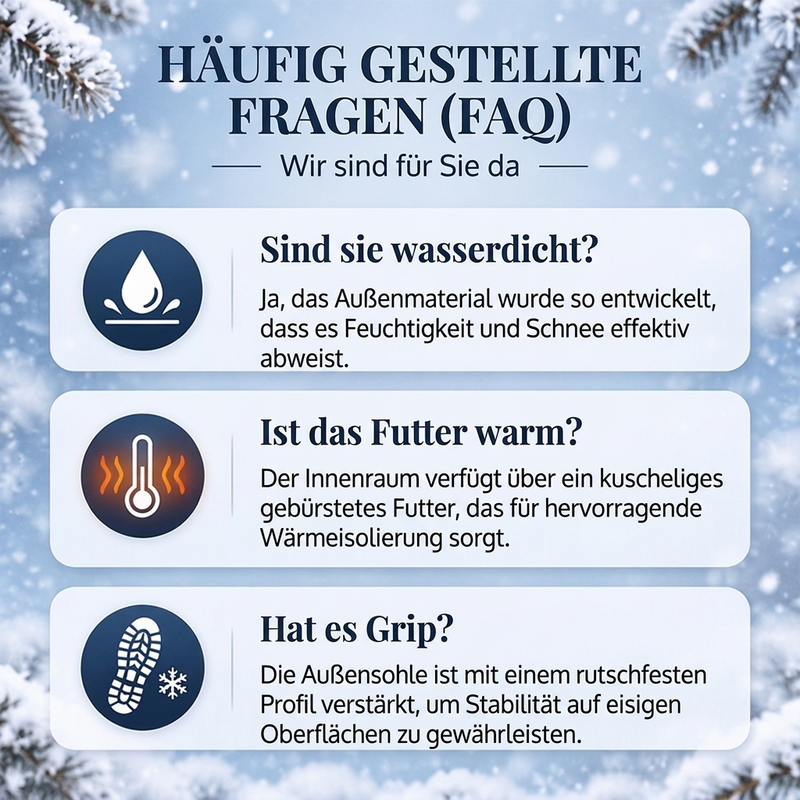 Damen Winterstiefel aus PU-Leder mit Plüschfutter