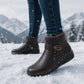 Damen Winterstiefel aus PU-Leder mit Plüschfutter